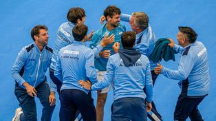 El festejo interminable de Argentina tras el enorme triunfo de Mariano Navone ante Noruega.