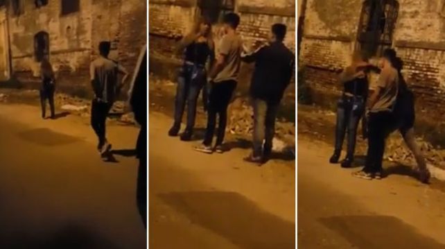 VIDEO: salvaje agresión a una mujer en plena calle