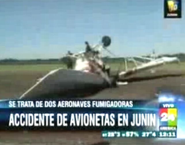 Una avioneta termin&oacute; montada sobre otra mientras aterrizaban en Jun&iacute;n