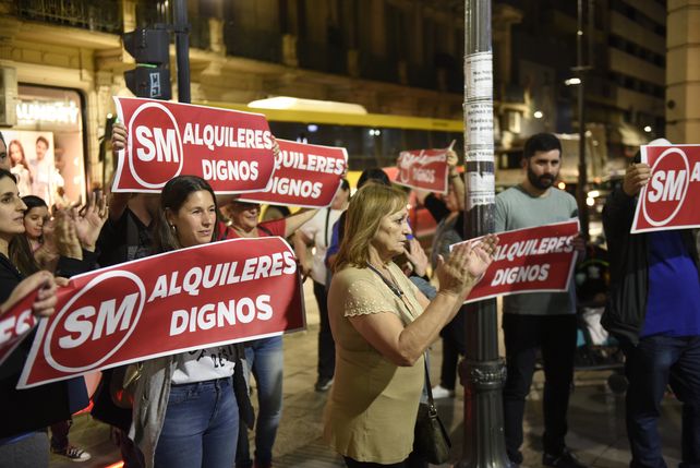 El malestar de los inquilinos se hizo notar en diferentes protestas callejeras.