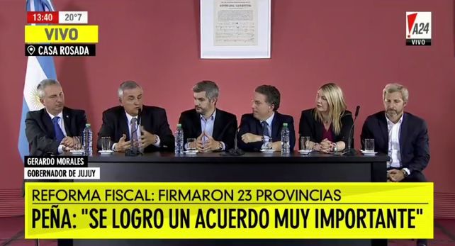 Veintitrés provincias adhirieron al Pacto Fiscal