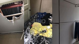 Los delincuentes ingresaron haciendo un boquete en el techo y vaciaron el comercio de ropa en la madrugada del lunes