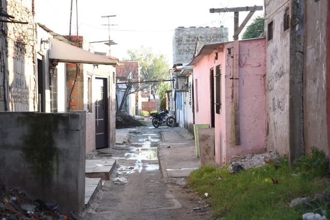 El pasillo de Saavedra al 6200 donde fueron asesinados Gonzalo Ramos