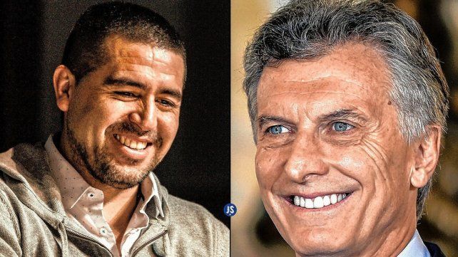Riquelme y Macri frente a frente.
