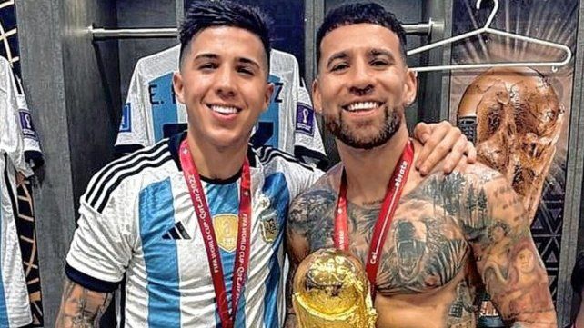 Enzo Fernández y Otamendi se sumaron a los entrenamientos del Benfica en Portugal.&nbsp;
