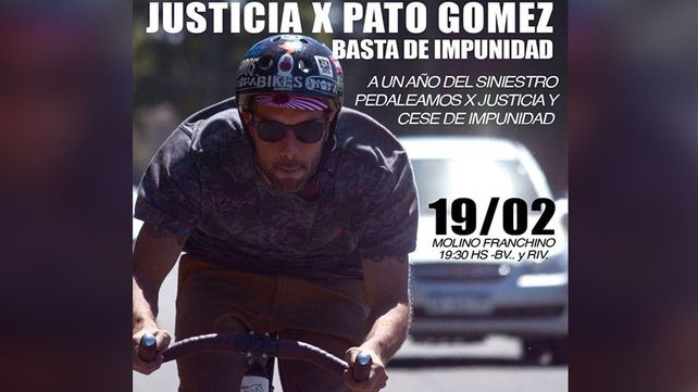 A un año del accidente de Pato Gómez, realizarán una bicicleteada para pedir justicia