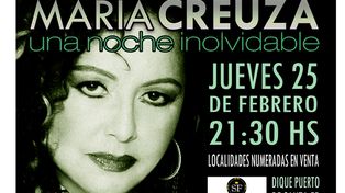 Beneficios UNO te regala entradas para ver a María Creuza en Santa Fe