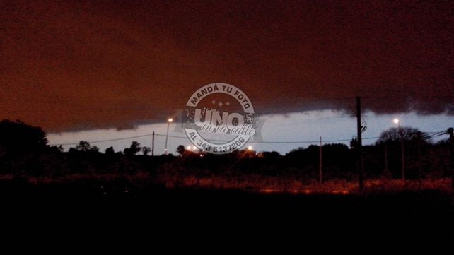 La imagen del radar cruza una banda roja al mapa de provincia