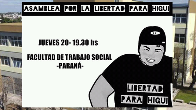 Se conforma en Paraná una asamblea para reclamar la libertad para Higui