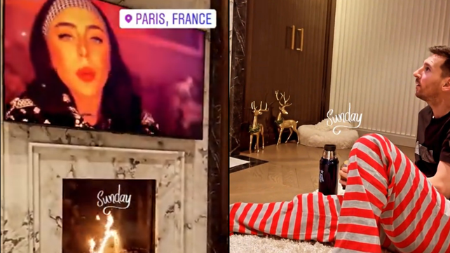 Antonela Roccuzzo compartió un video de Messi escuchando a Nicki Nicole