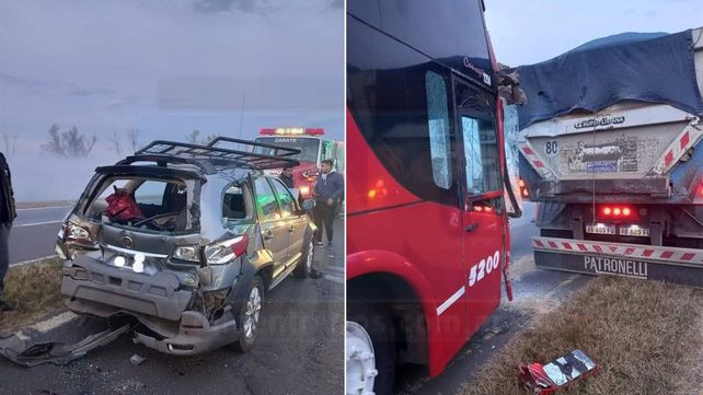 Tremendo choque múltiple en el puente Zárate-Brazo Largo