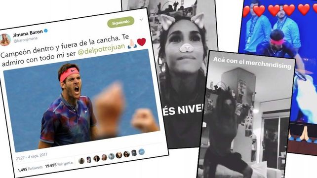 Cómo vivió Jimena Barón las instancias del épico partido que al final ganó Del Potro