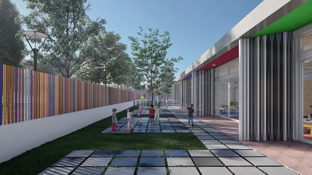 Los jardines contarán con cuatro aulas interconectadas y tendrán paneles solares