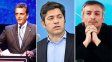 Axel Kicillof, Sergio Massa y Máximo Kirchner en el cónclave del PJ