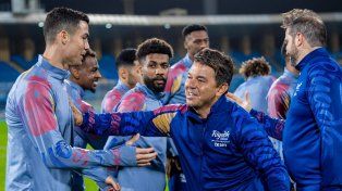 Cristiano Ronaldo y Marcelo Gallardo juntos en el amistoso contra el PSG que dirigió el Muñeco.&nbsp;