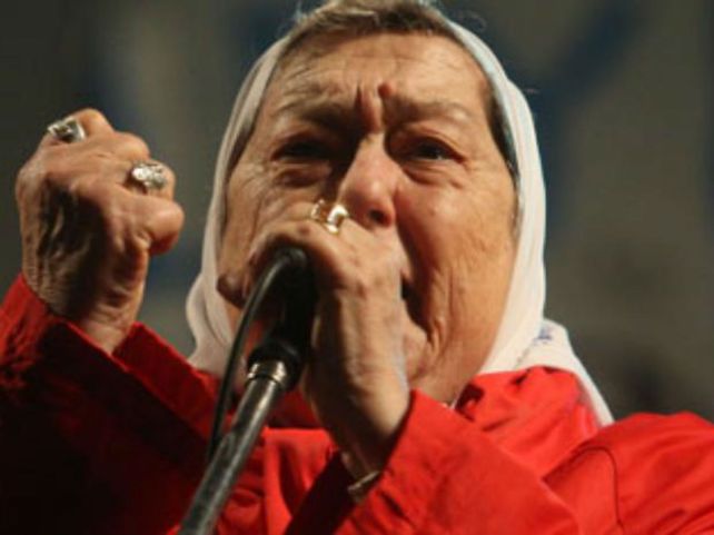 La jefa de la Fundación Madres de Plaza de Mayo.