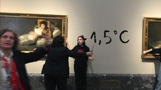 Nuevo ataque de ecologistas: esta vez le tocó a dos Goya en Madrid