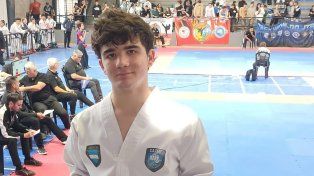 Santiago Traglia es de Roldán y entrena bajo la tutela de Pablo y Mateo García, de la escuela Doyang Choi, en la localidad de Funes.