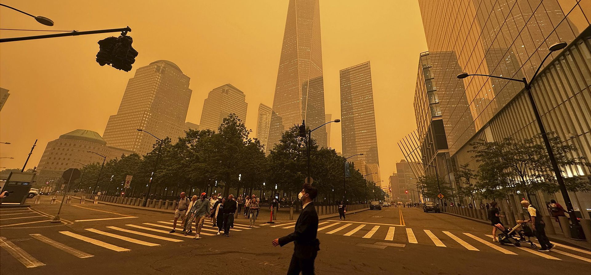 Impactantes imágenes de Nueva York cubierta por humo
