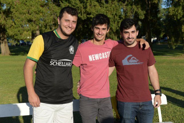 Gastón Guillamet, Federico Giampani y Federico Pellejero