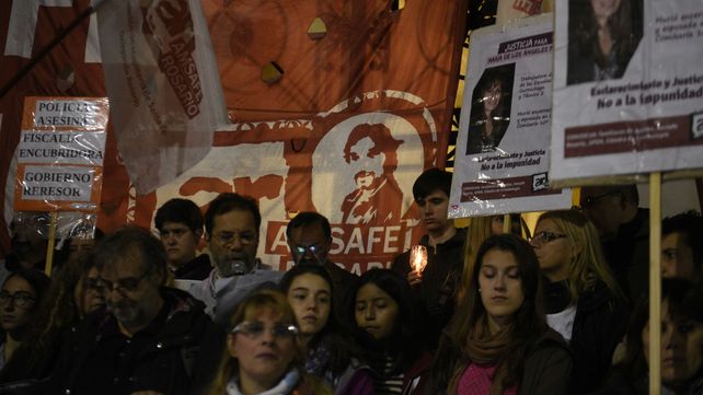 Una de las marchas en reclamo de justicia por la muerte de María de los Angeles.&nbsp;