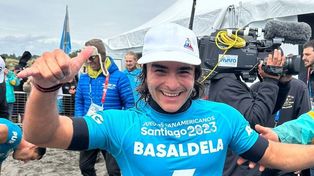 Basaldella se mostró eufórico al conquistar el bronce en Chile.
