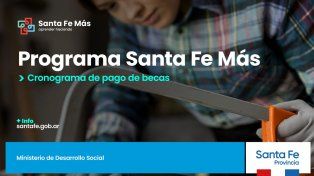 Santa Fe Más: la provincia incrementa el monto de las becas