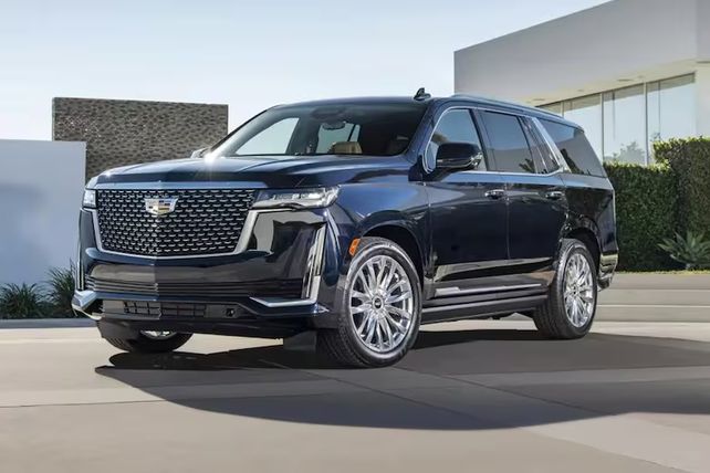 El Cadillac Escalade con el que Messi fue visto varias veces por Miami.