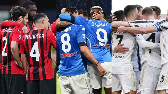 Atalanta, Napoli, Milan y Juventus, por tres pasajes a la Champions