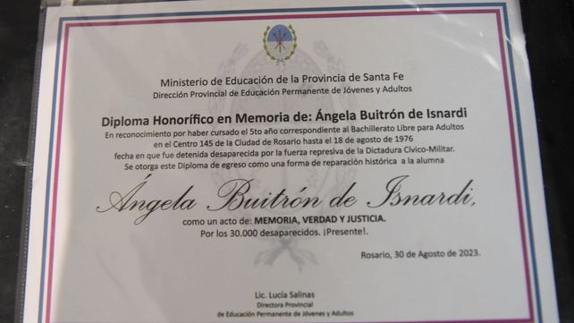 Un acto a la memoria de una estudiante de Eempa desaparecida por la dictadura