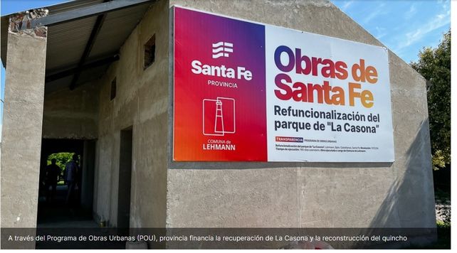 Lehmann recupera una casona histórica con financiamiento del gobierno provincial Lehmann recupera una casona histórica con financiamiento del gobierno provincial