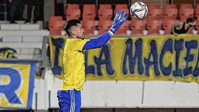 Rossi el arquero de Boca en el calentamiento.&nbsp;