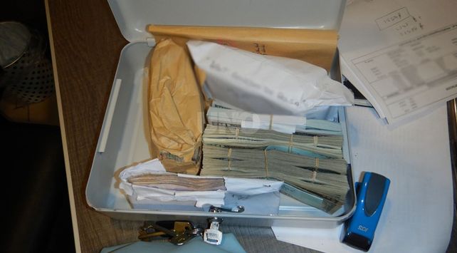 Los elementos secuestrados durante el allanamiento.