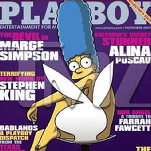 Marge Simpson ser&aacute; la chica Playboy del mes de noviembre y posa denuda