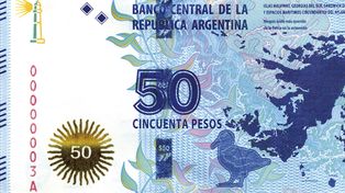 Lanzan un billete de cincuenta pesos con las islas Malvinas