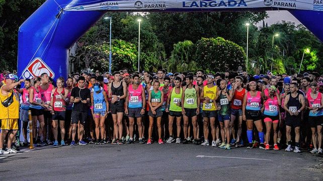 En Paraná se corrió con éxito la Carrera Nocturna