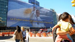 Un mural del Papa Francisco amaneció en Buenos Aires
