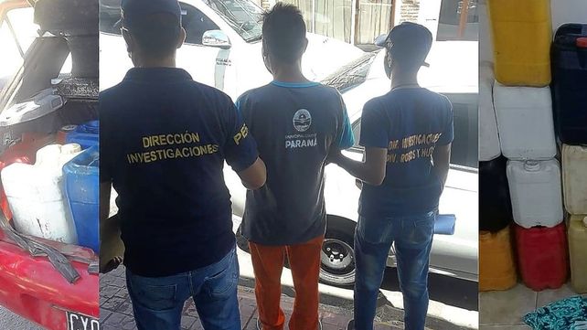 Detuvieron a un Municipal robando combustible en bidones