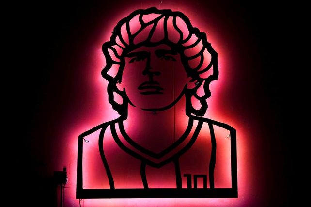 La obra Diego iluminado en el Coloso.