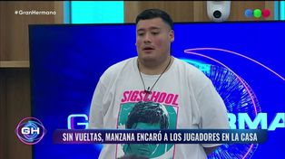 Federico El Manzana desplegó un discurso particular, apuntó contra toda la casa, pero particularmente contra Furia, su nueva enemiga