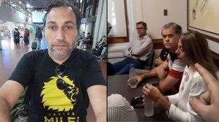 Un militante libertario irrumpió a los gritos en la reunión que mantenían Piaggio y Davico