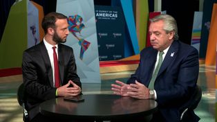 Alberto Fernández en la entrevista con CNN en la que llamó presidenta a Cristina Fernández de Kirchner.
