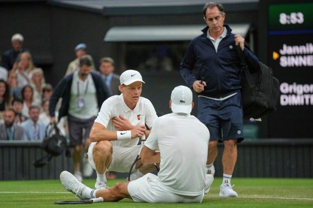 Sinner avanza a los cuartos de final de Wimbledon tras el retiro de Dimitrov Sinner avanza a los cuartos de final de Wimbledon tras el retiro de Dimitrov