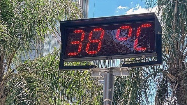 El centro de Concordia marcó 38°C sobre el mediodía de este miércoles.
