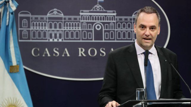 El vocero presidencial, Manuel Adorni. 