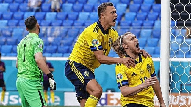 Suecia venció a Eslovaquia en la Eurocopa y se acerca a los octavos de final. 