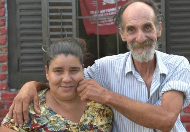 Con su mujer. Alfredo y Mónica
