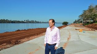 La obra de la costanera Nebel, en la agenda del gobernador Gustavo Bordet.&nbsp;