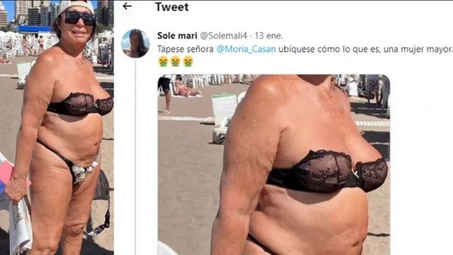 Moria Casán en bikini: Tapate vos, imbécil