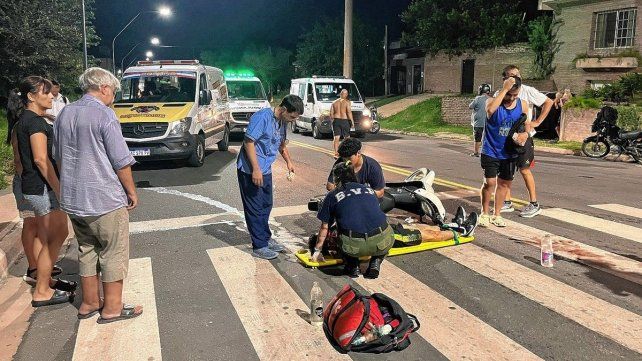 El accidente en Paraná dejó dos personas lesionadas.